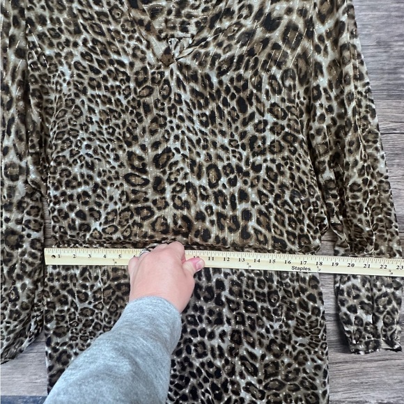 White House Black Market Leopard 🐆 Print V-neck A-line Dress - Picture 5 of 11